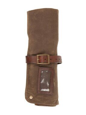 Moore and Giles Meehan Bar Rollup - Olive Waxed Canvas with Brown Leather Strap